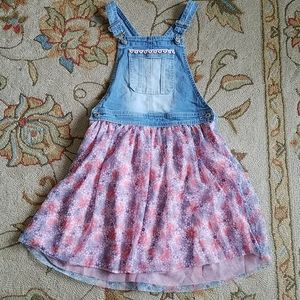 Overall floral dress